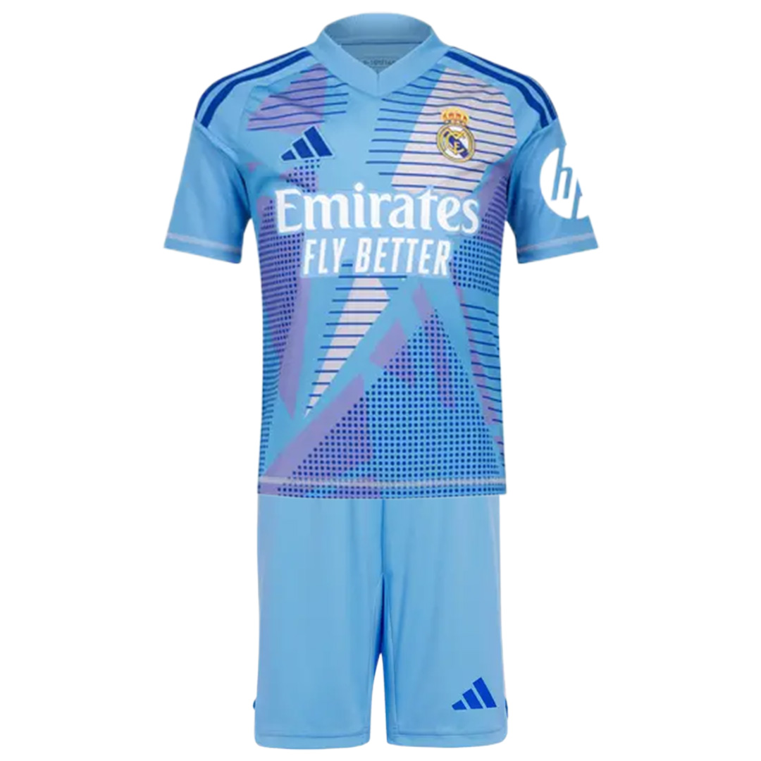 Kids Real Madrid Goalkeeper Kit Shirt+Shorts 2024/25