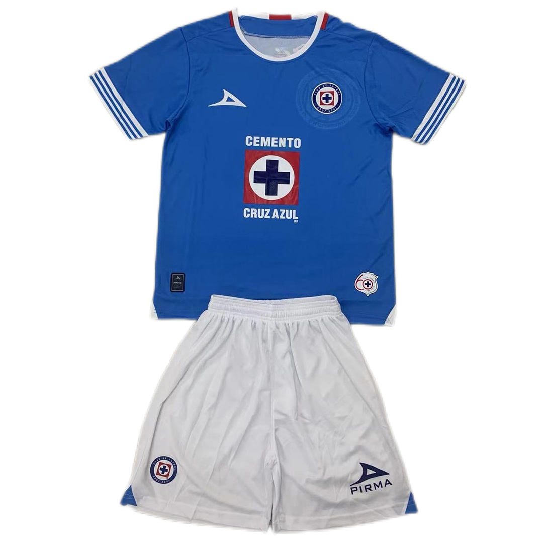 Kids Cruz Azul Home Kit(Shirt+Shorts) 2024/25