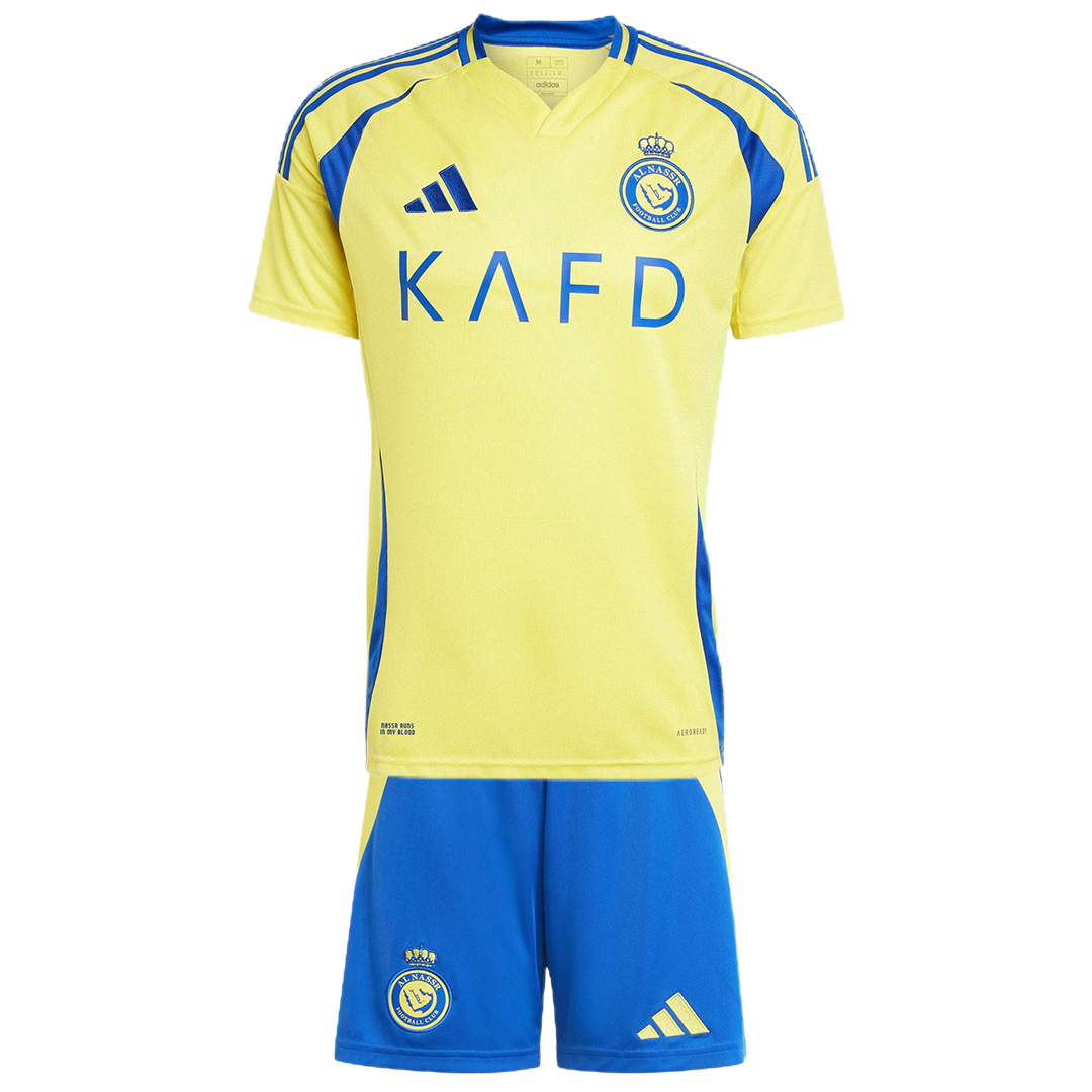 Kids Al Nassr Home Kit Shirt+Shorts 2024/25