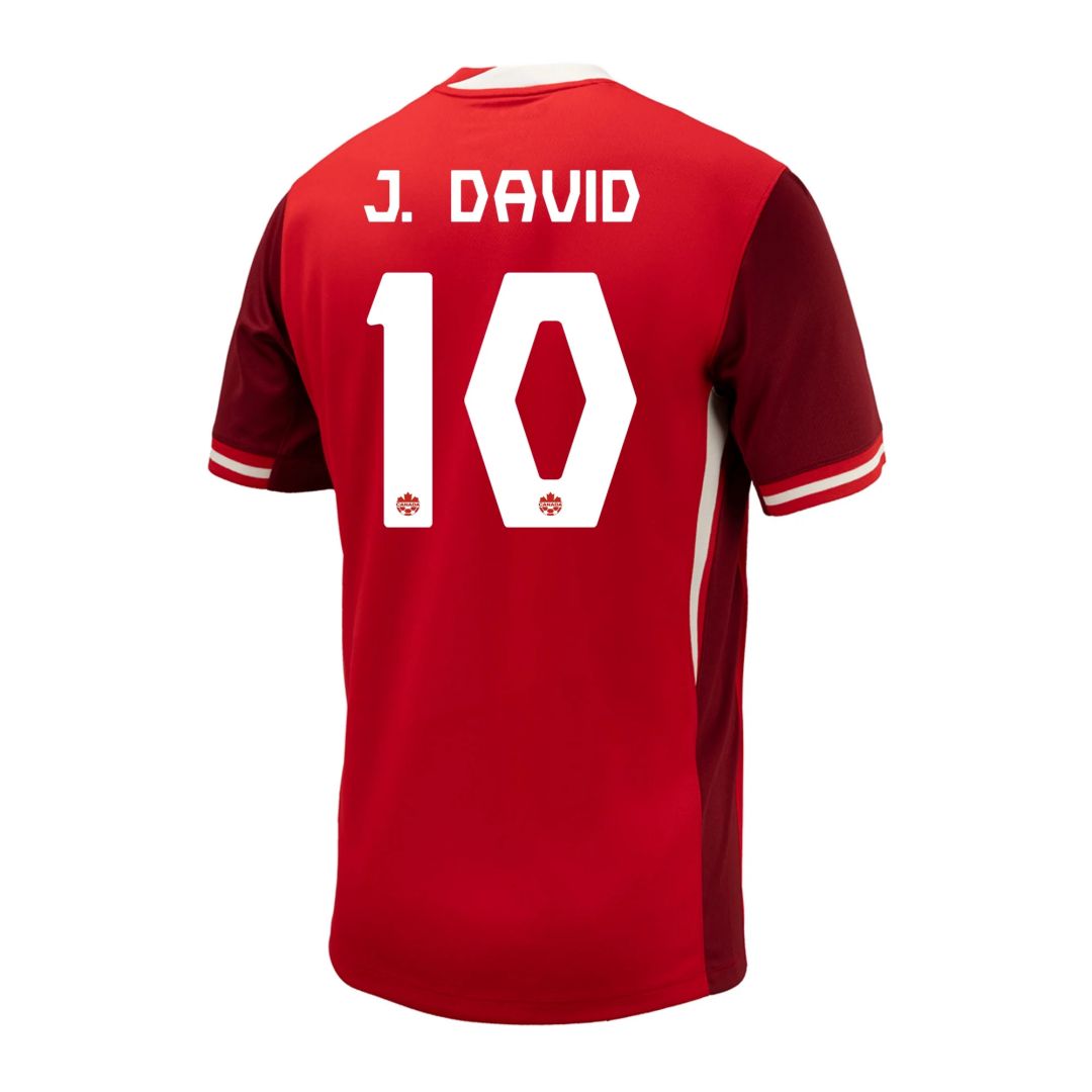 J. DAVID #10 Canada Home Shirt Copa America 2024