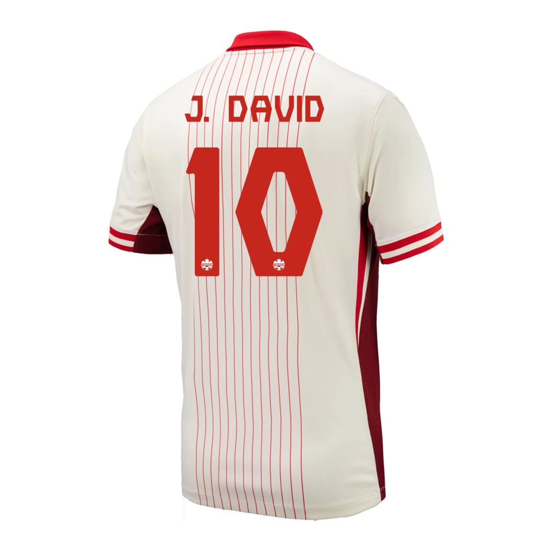 J. DAVID #10 Canada Away Shirt Copa America 2024