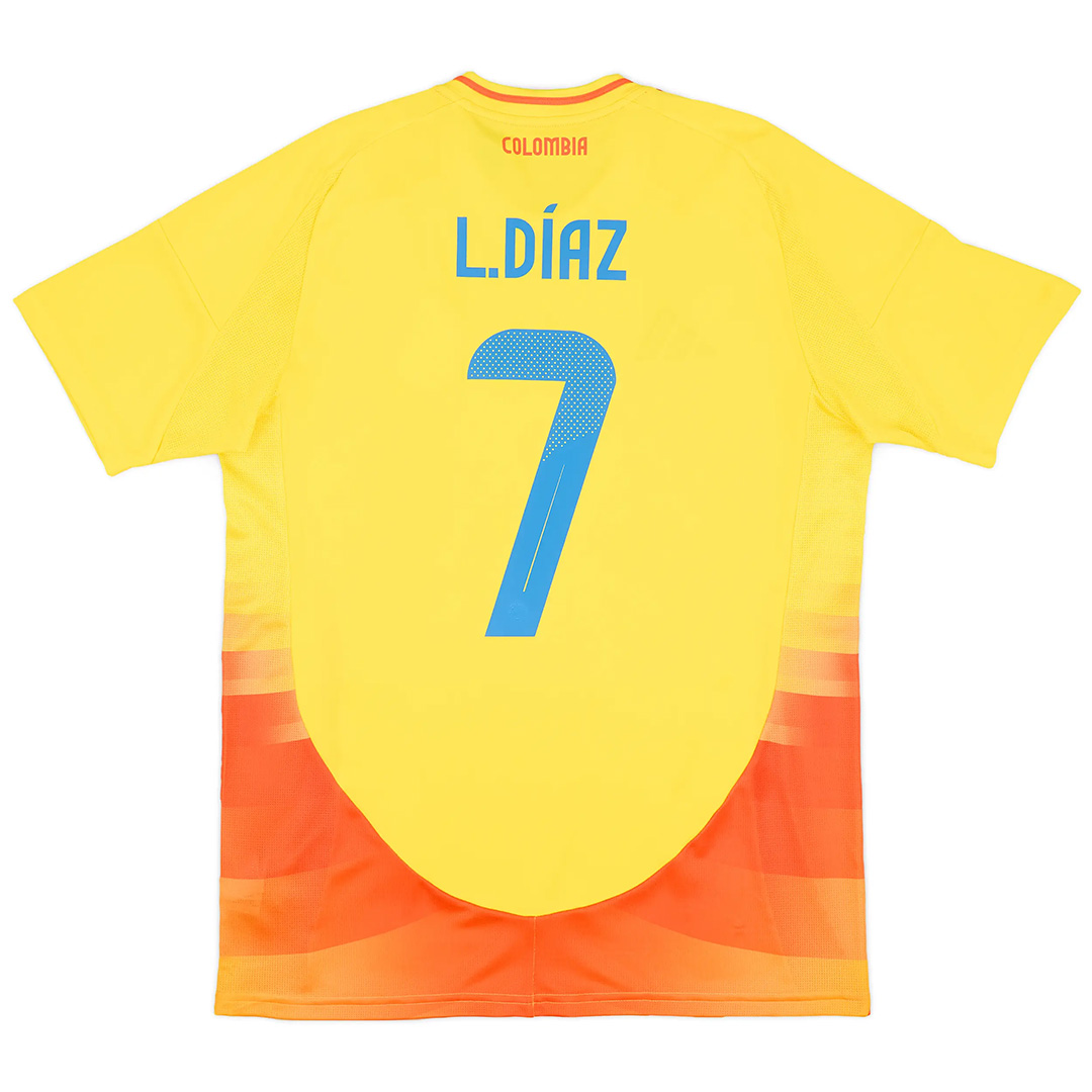 L.DÍAZ #7 Colombia Home Shirt Copa America 2024