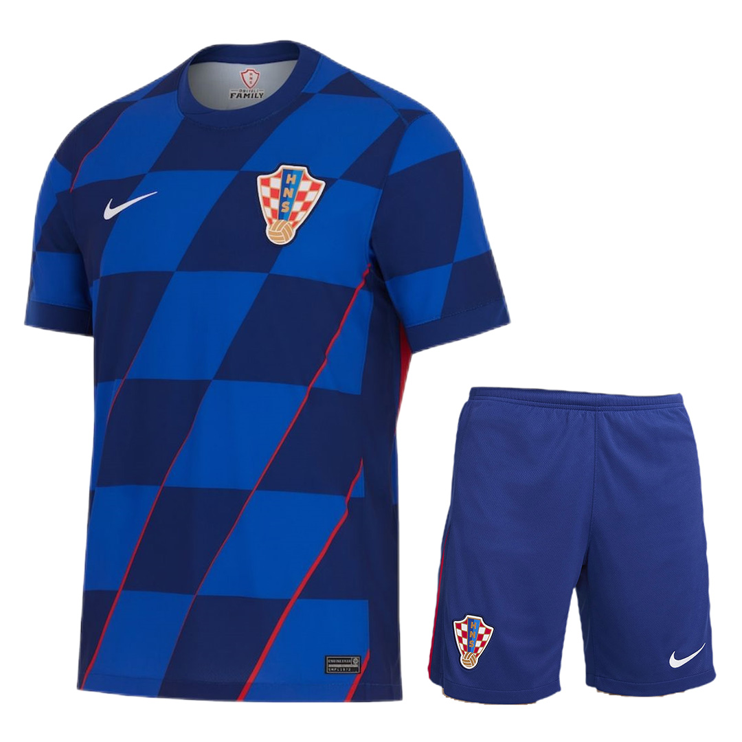 Croatia Away Kit(Shirt+Shorts) Euro 2024
