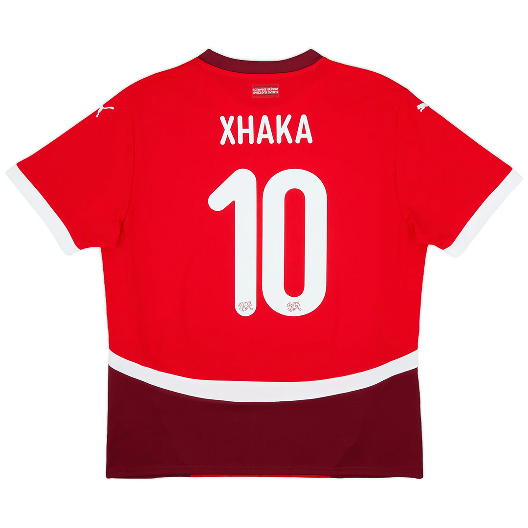Xhaka #10 Switzerland Home Shirt Euro 2024