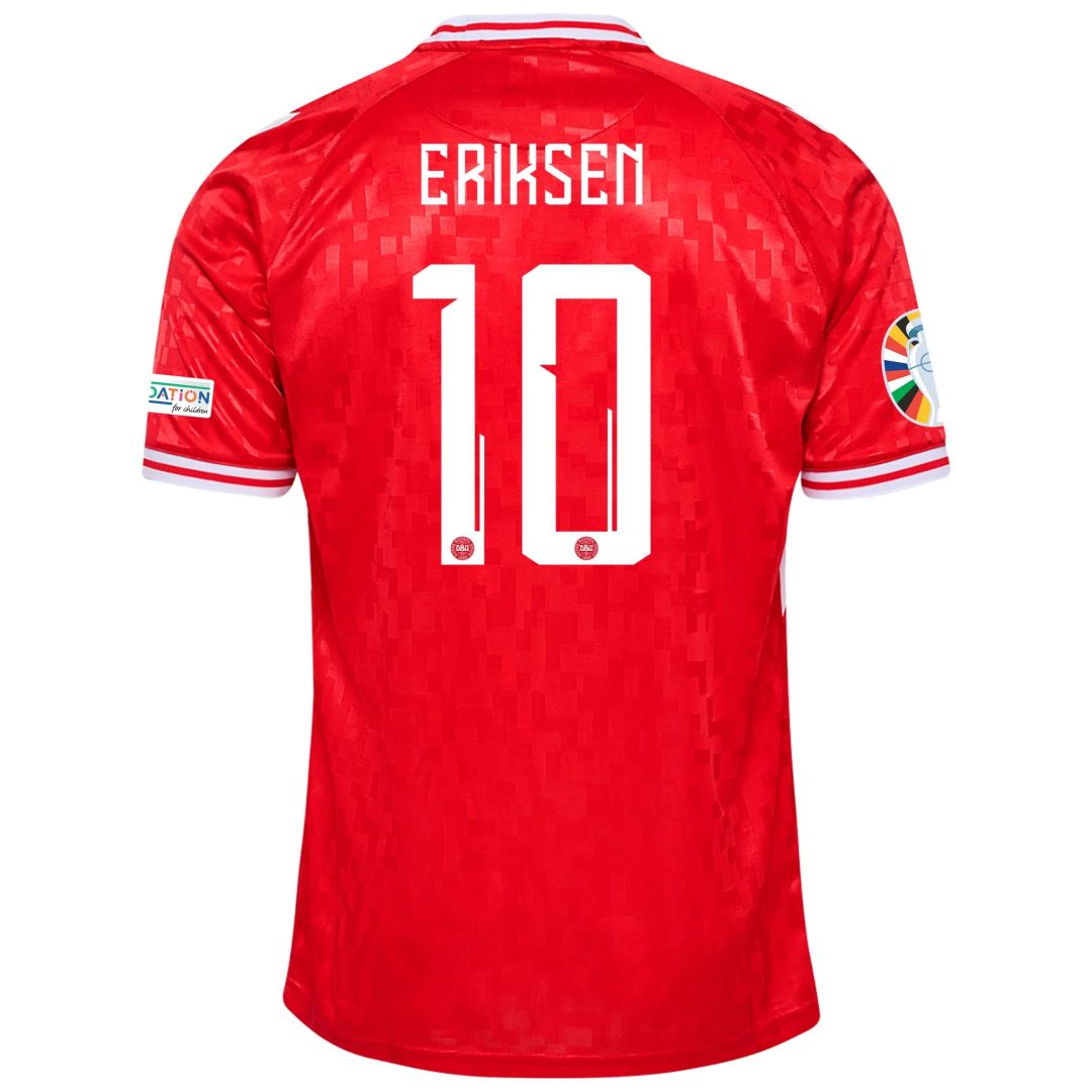 Eriksen #10 Denmark Home Shirt Euro 2024