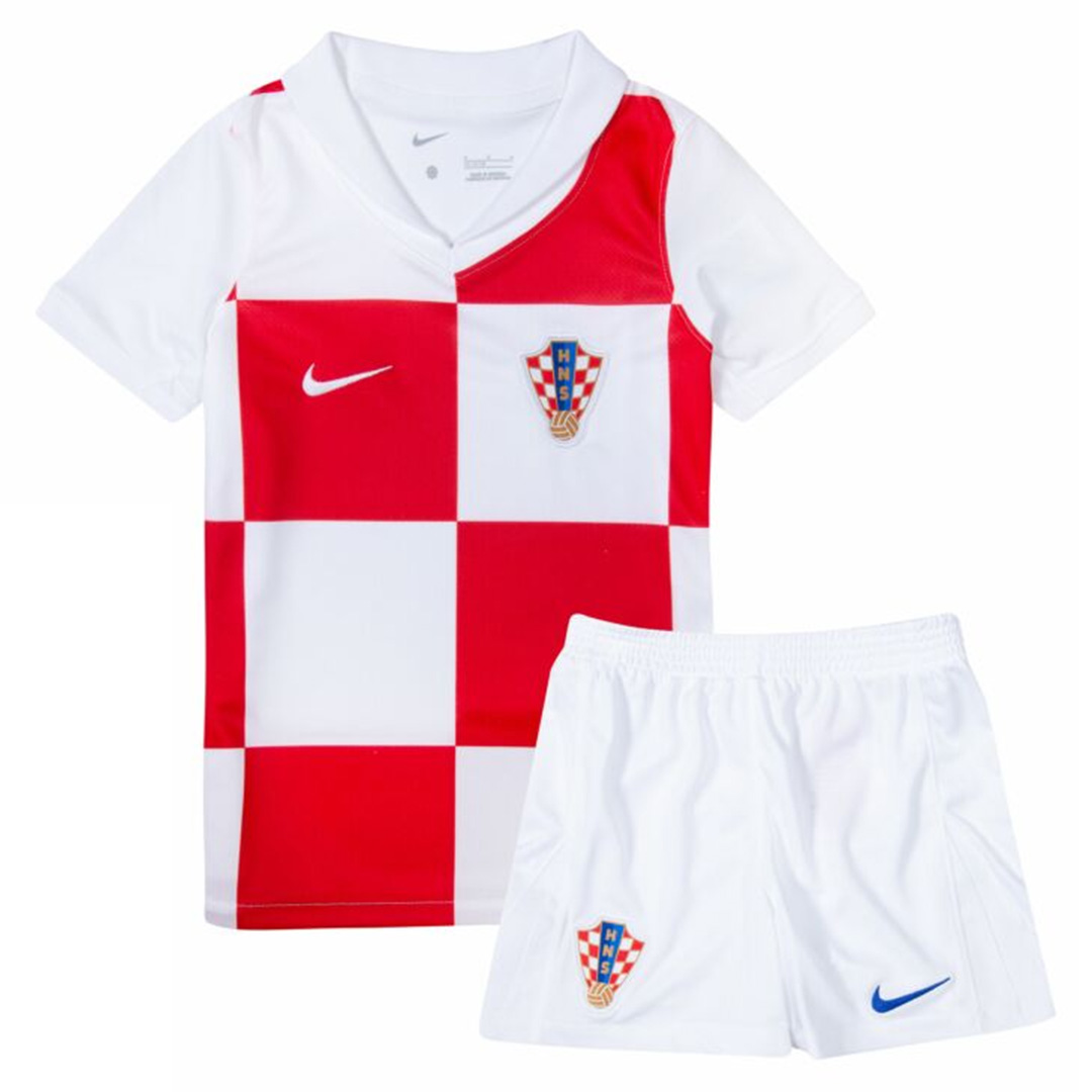 Kids Croatia Home Shirt Kit Euro 2024
