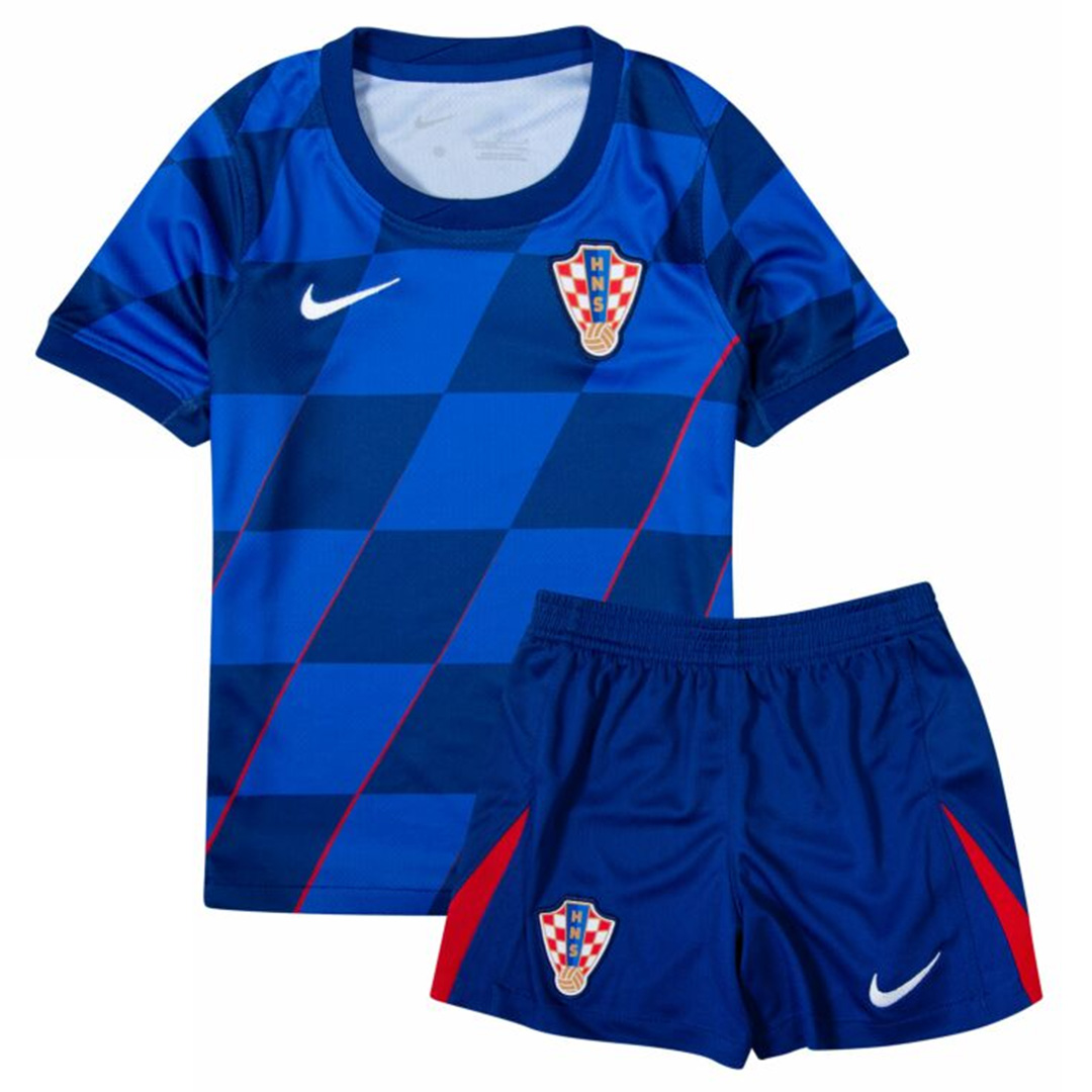 Kids Croatia Away Shirt Kit Euro 2024