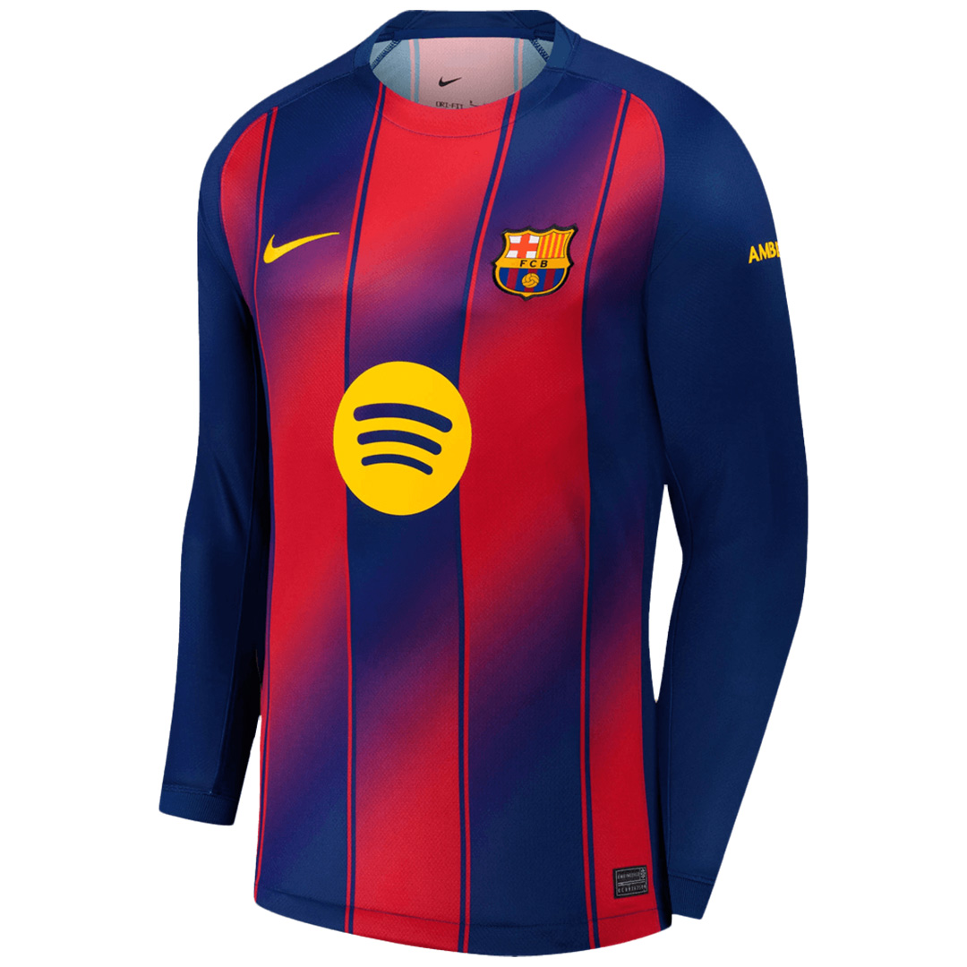 Barcelona Home Shirt Long Sleeve 2025/26