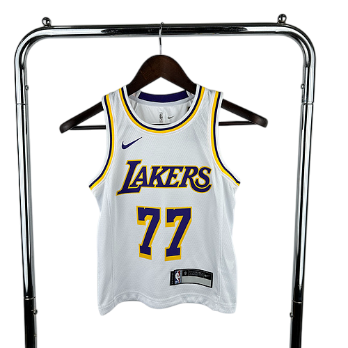 Youth 2023 Los Angeles Lakers White No. 77 Doncic