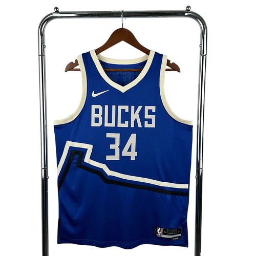 2025 Season Milwaukee Bucks City Edition No. 34 Antetokounmpo