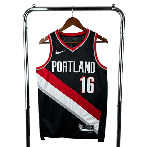 2023 Trail Blazers Black No. 16 Hansen Young