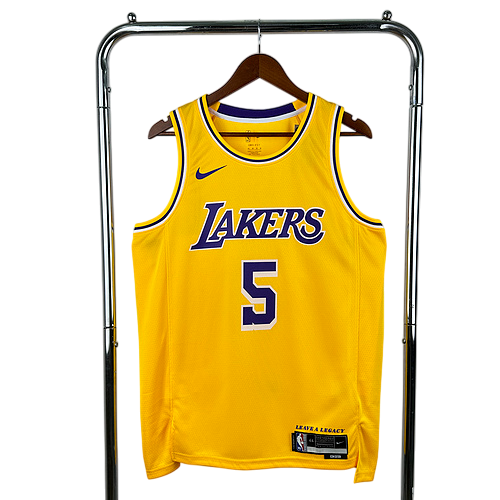 2023 Los Angeles Lakers Crew Neck Yellow No. 5 Ayton