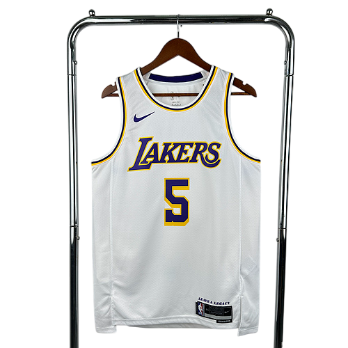 2023 Los Angeles Lakers Crew Neck White No. 5 Ayton