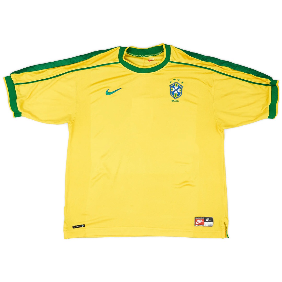 Retro Brazil Shirt Home World Cup 1998