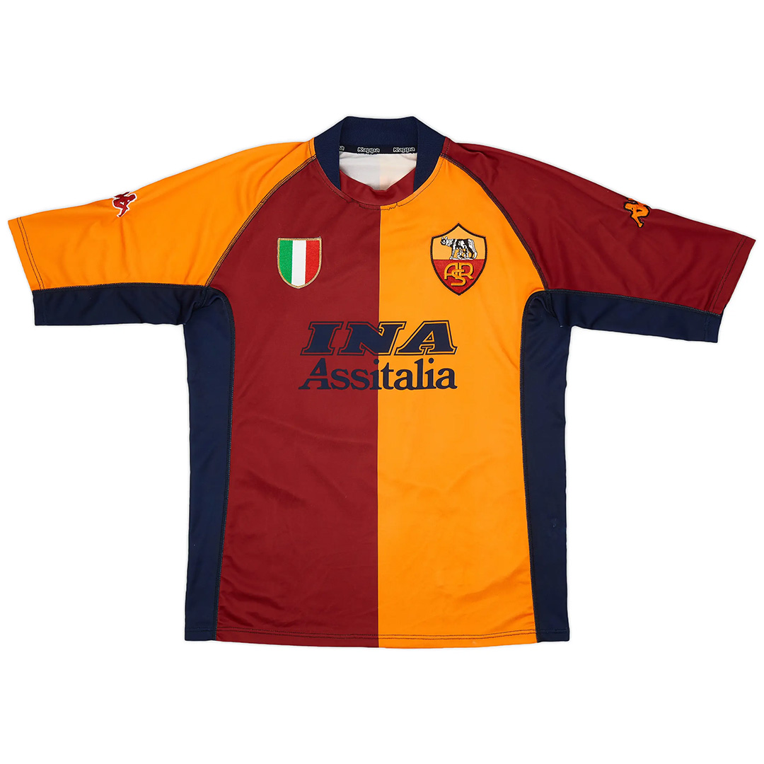 Retro Roma 2001/02 Champions League Home Soccer Jersey Men's
