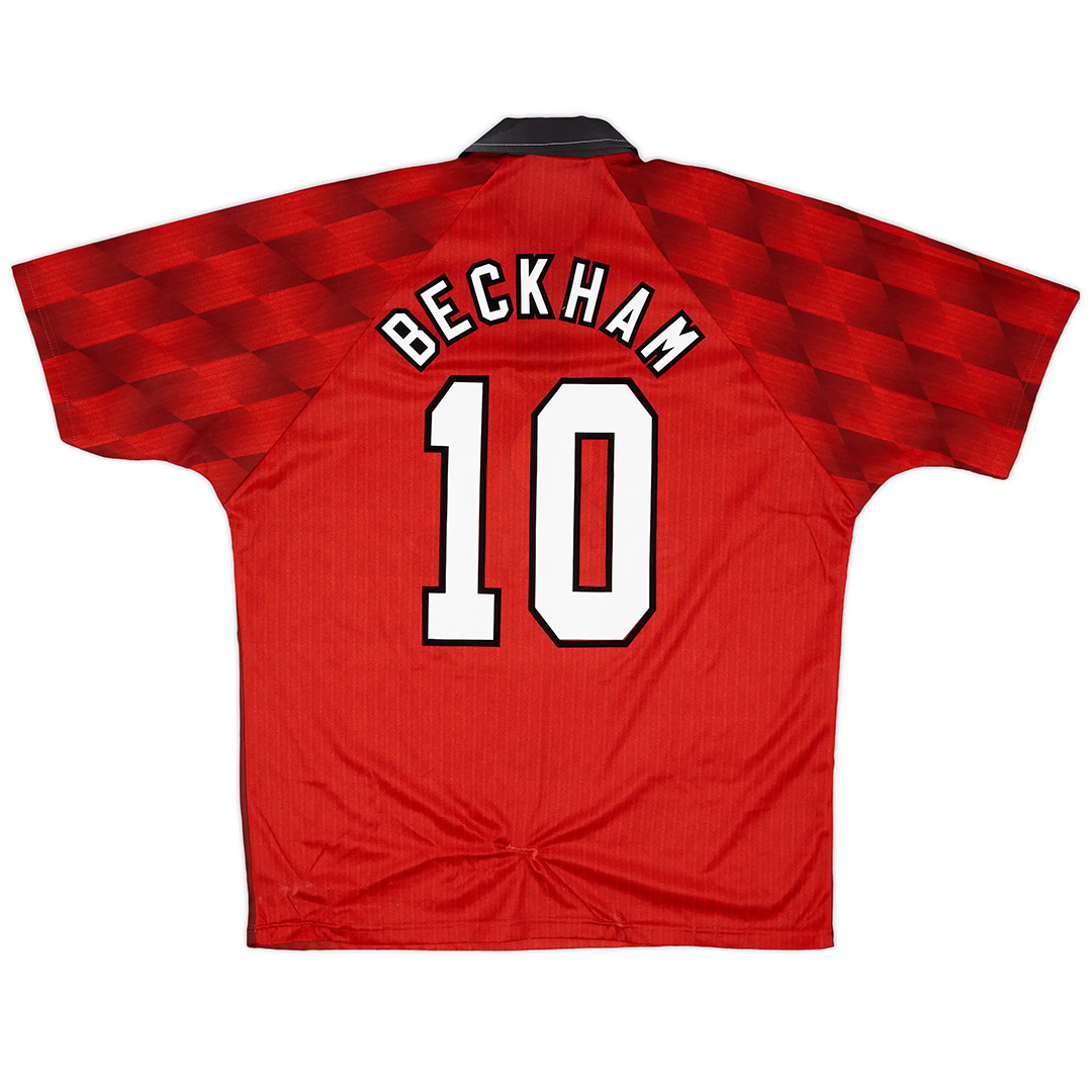 Retro Manchester United 1996/98 Home Soccer Jersey Men's Beckham #10