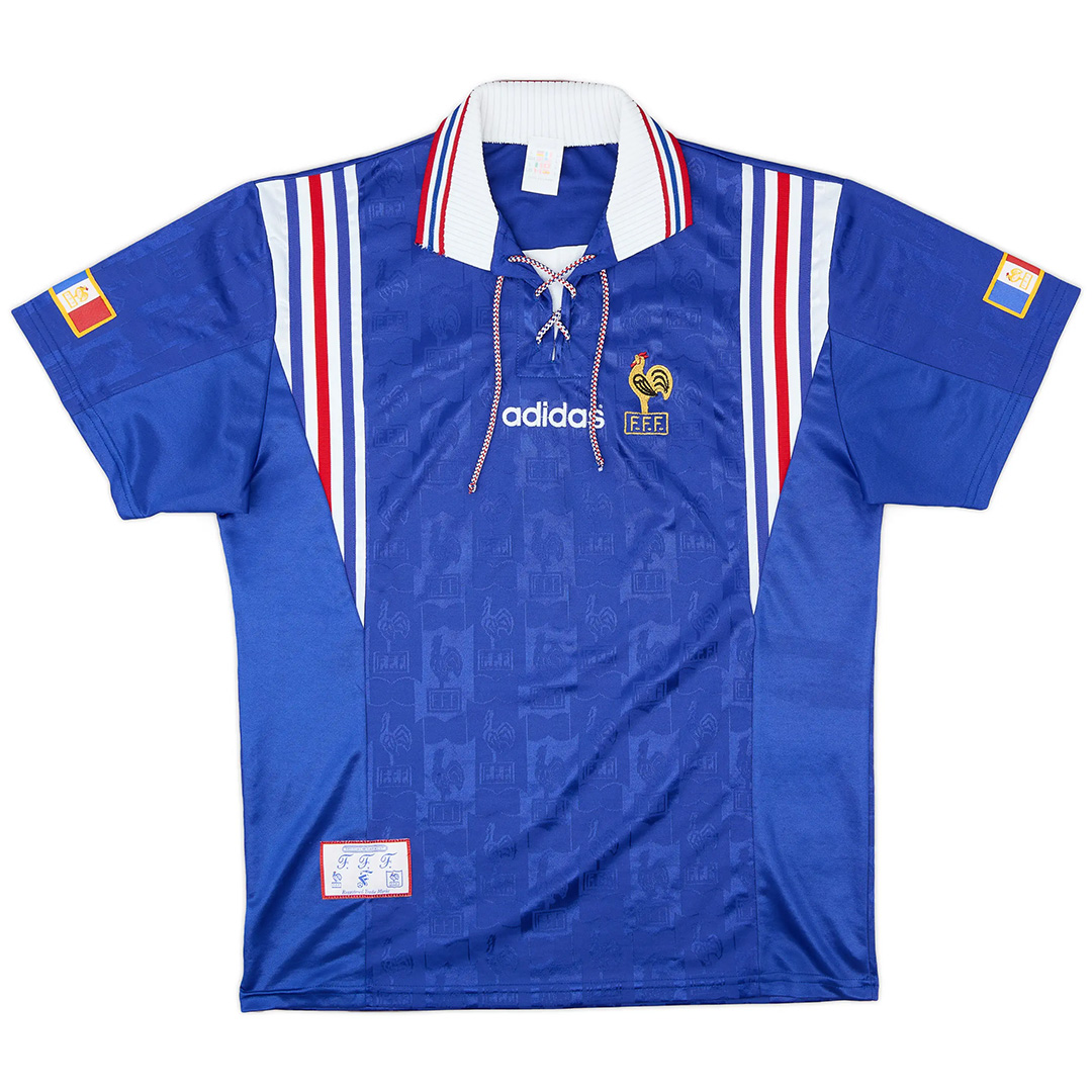 Retro France Shirt Home Euro Cup 1996