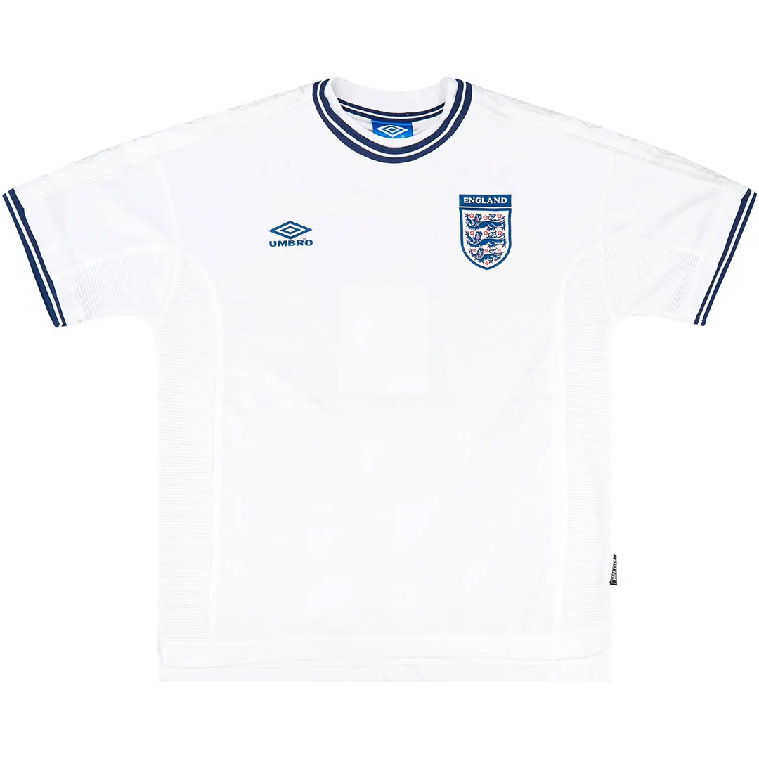 Retro England Shirt Home Euro Cup 2000