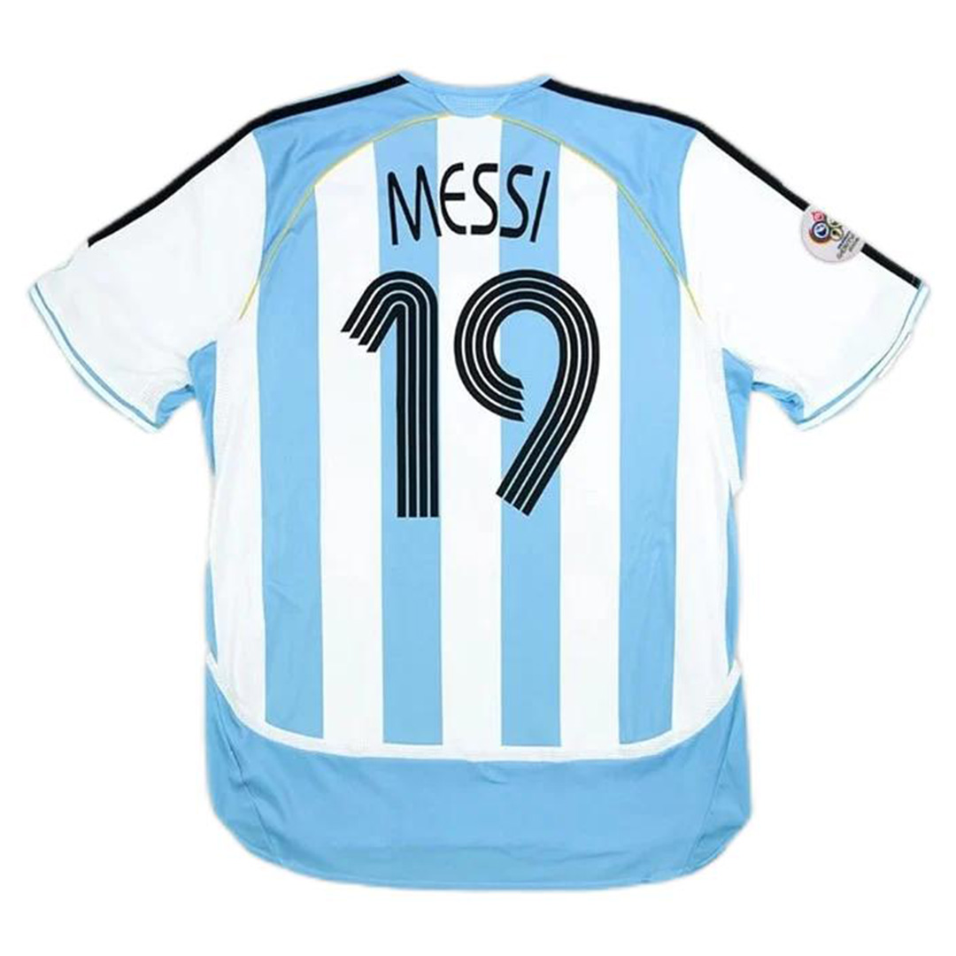 Retro Argentina Shirt Home World Cup 2006 Messi #19