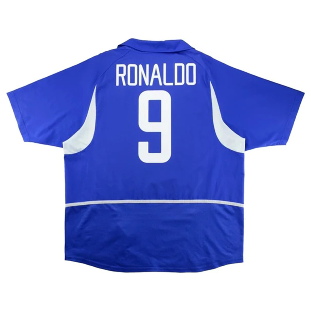 Retro Brazil Shirt Away World Cup 2002 Ronaldo #9