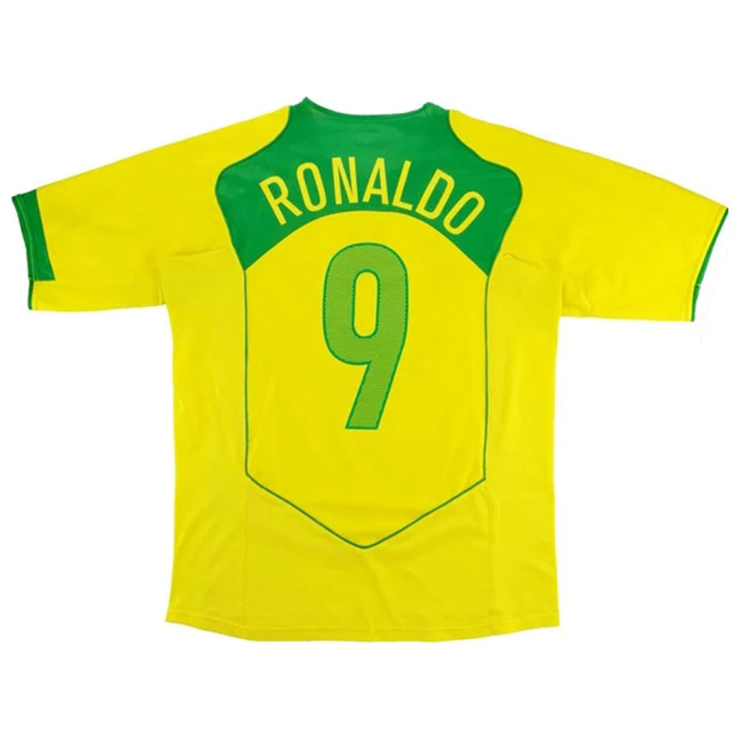 Retro Brazil Shirt Home 2004 Ronaldo #9