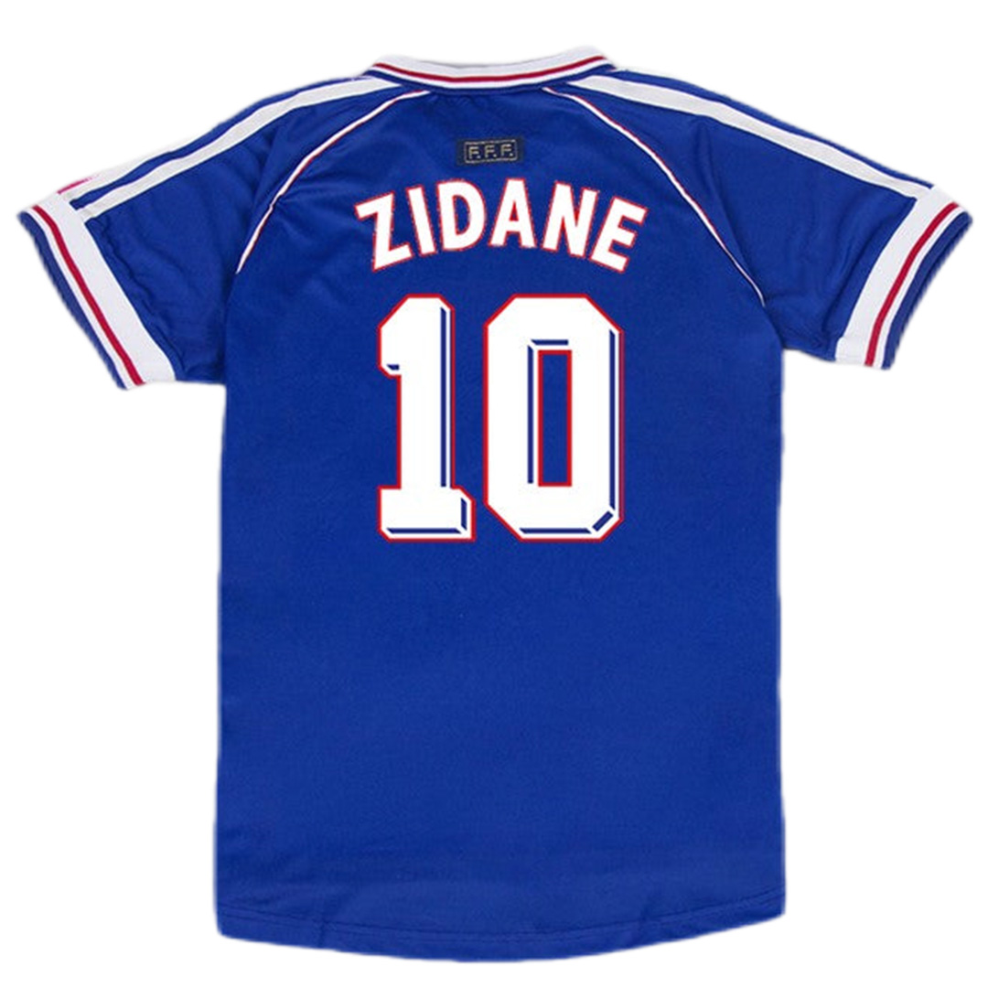 Retro France Shirt Home World Cup 1998 Zidane #10