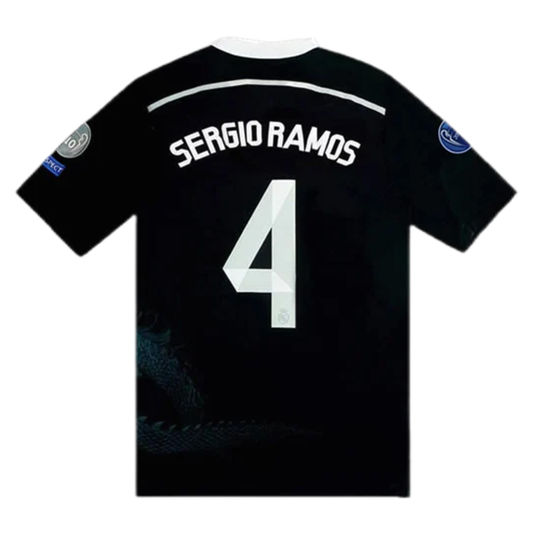 Retro Real Madrid SERGIO RAMOS #4 UCL Away Shirt 2014/15