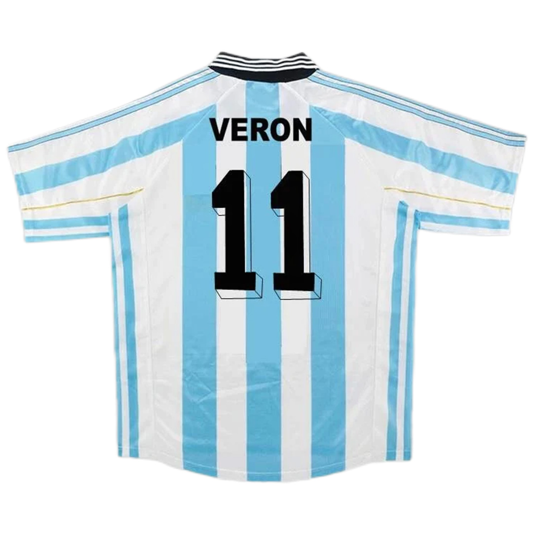 Retro Argentina Shirt Home World Cup 1998 VERON #11