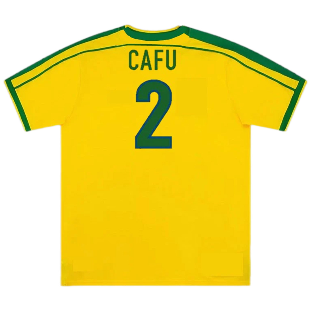 Retro Brazil Shirt Home World Cup 1998 CAFU #2