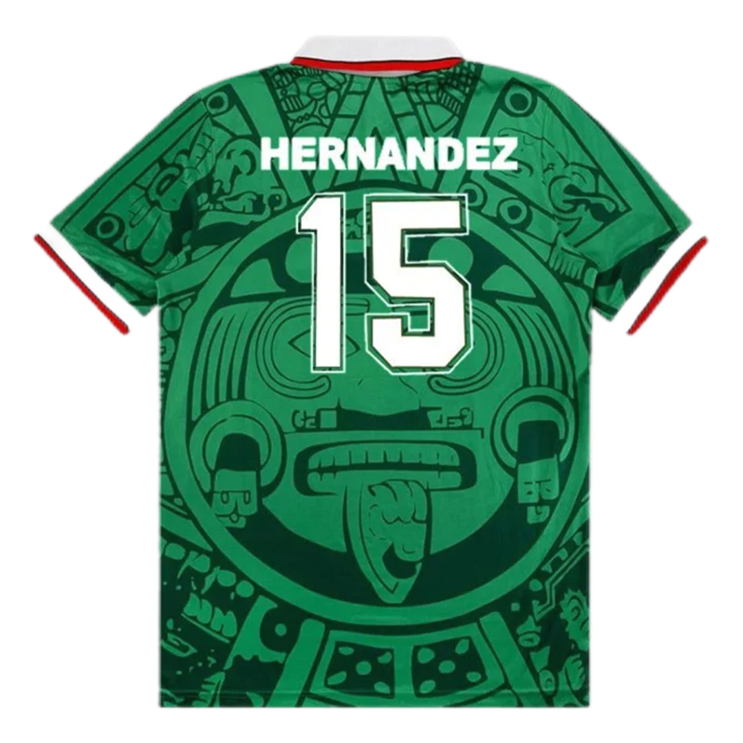 Retro Mexico Shirt Home World Cup 1998 HERNANDEZ #15