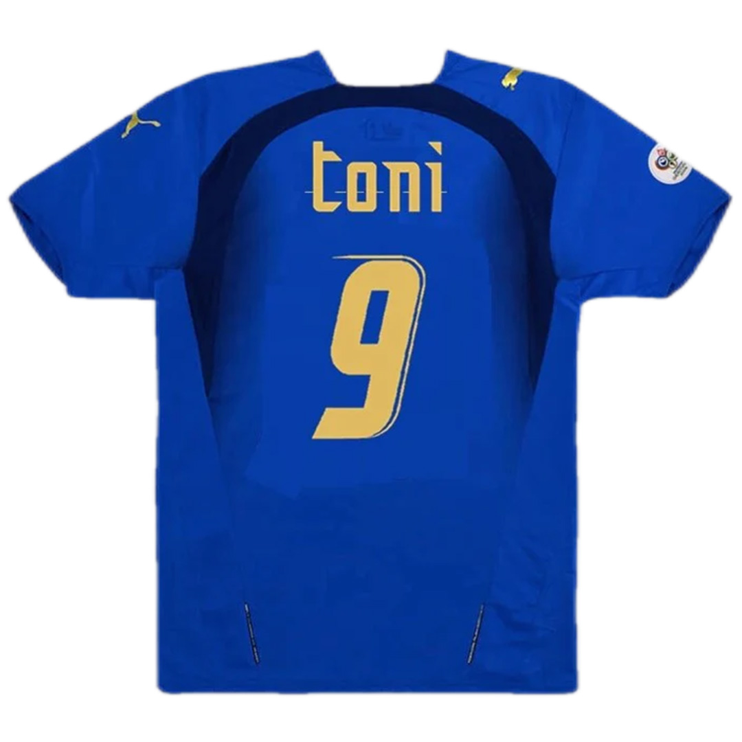 Retro Italy Shirt Home World Cup 2006 TONI #9