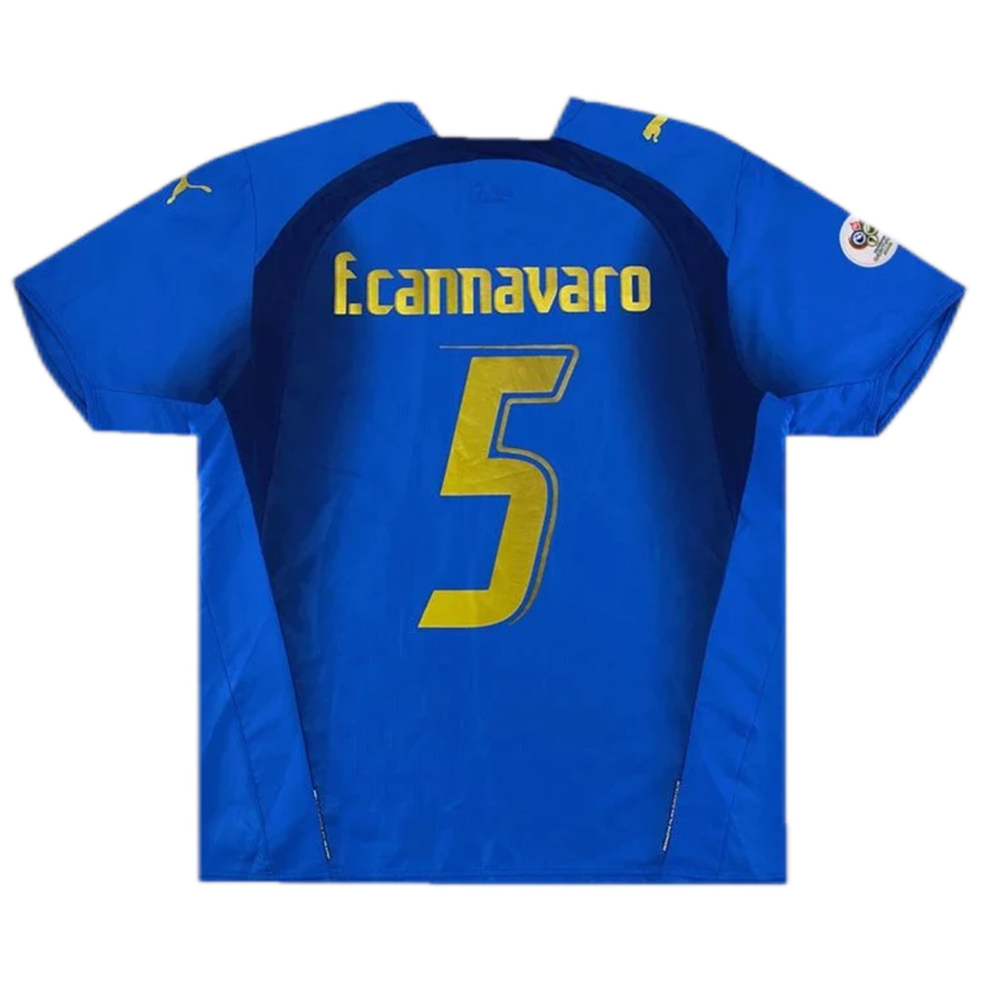 Retro Italy Home Shirt World Cup 2006 F.CANNAVARO #5