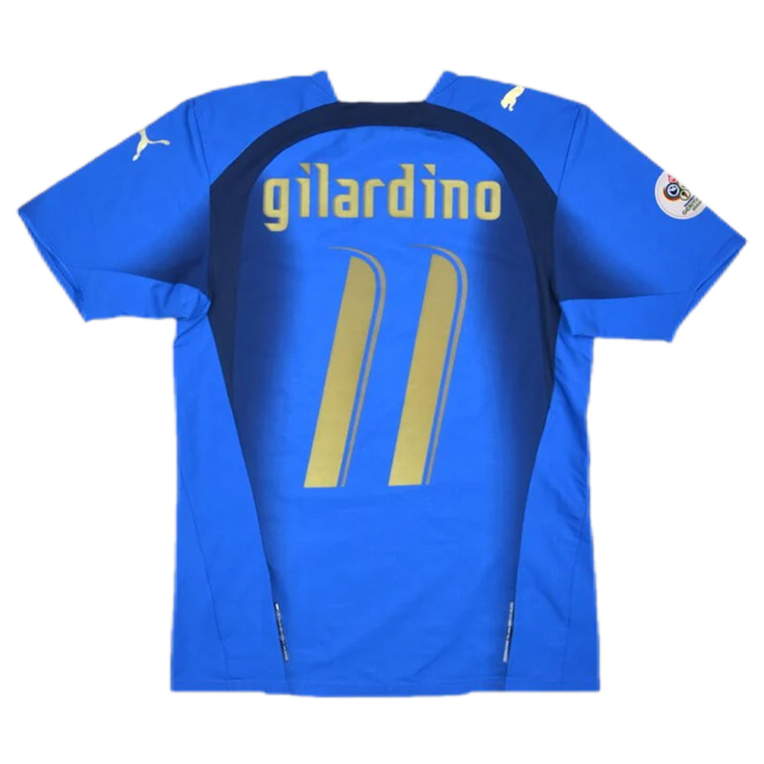 Retro Italy Home Shirt World Cup 2006 GILARDINO #11