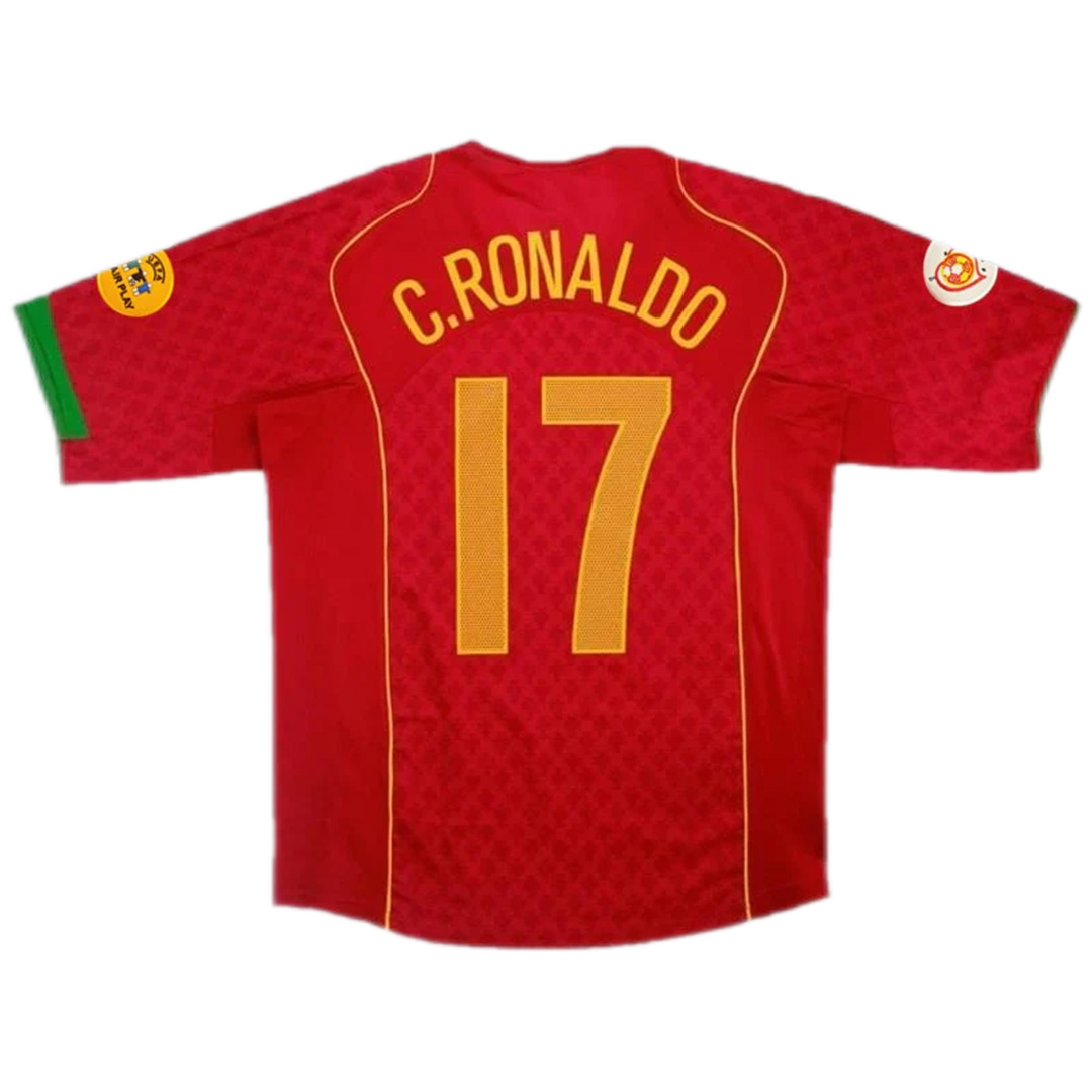 Retro Portugal Shirt Home Euro Cup Final 2004 C.Ronaldo #17
