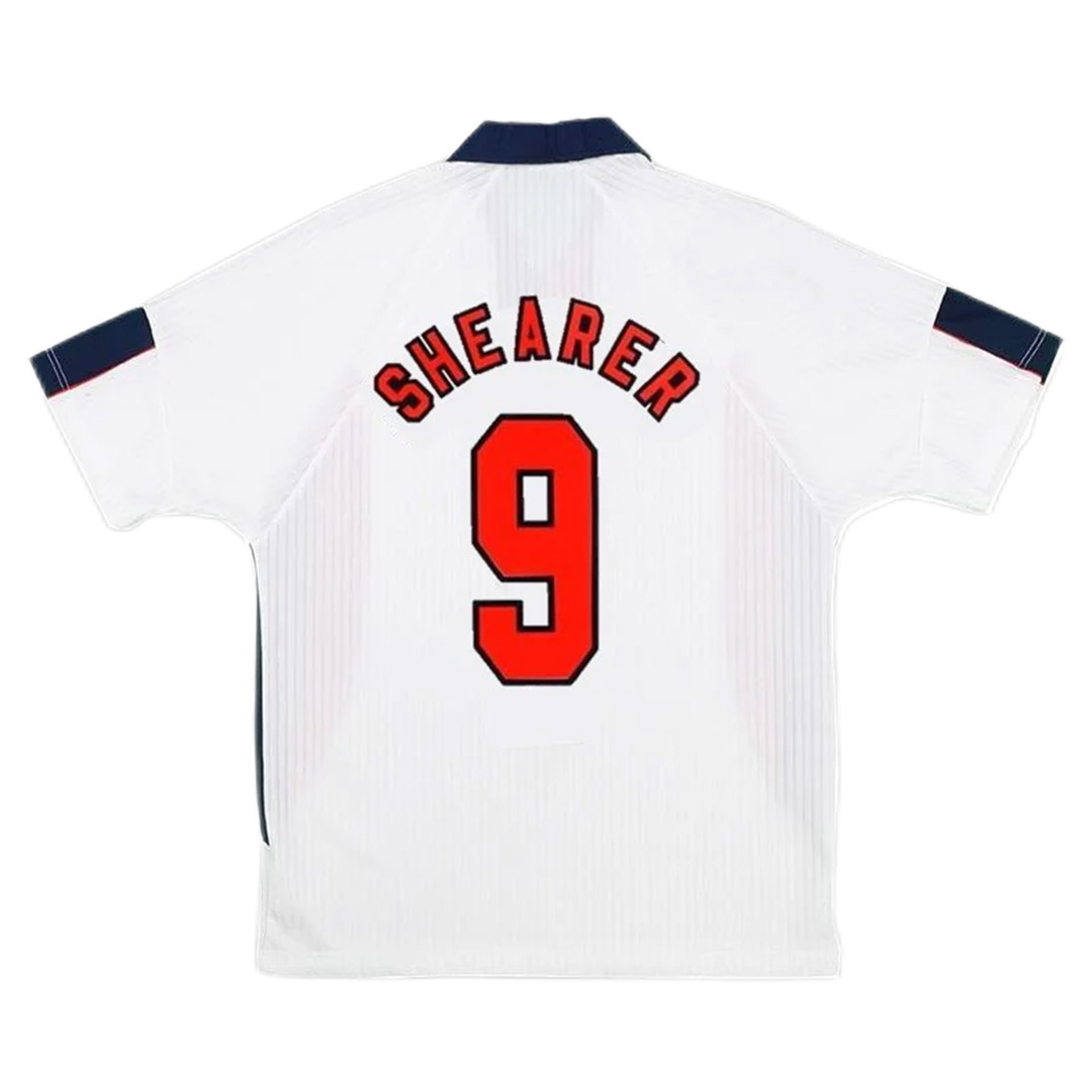 Retro England Shirt Home Replica World Cup 1998 Shearer #9