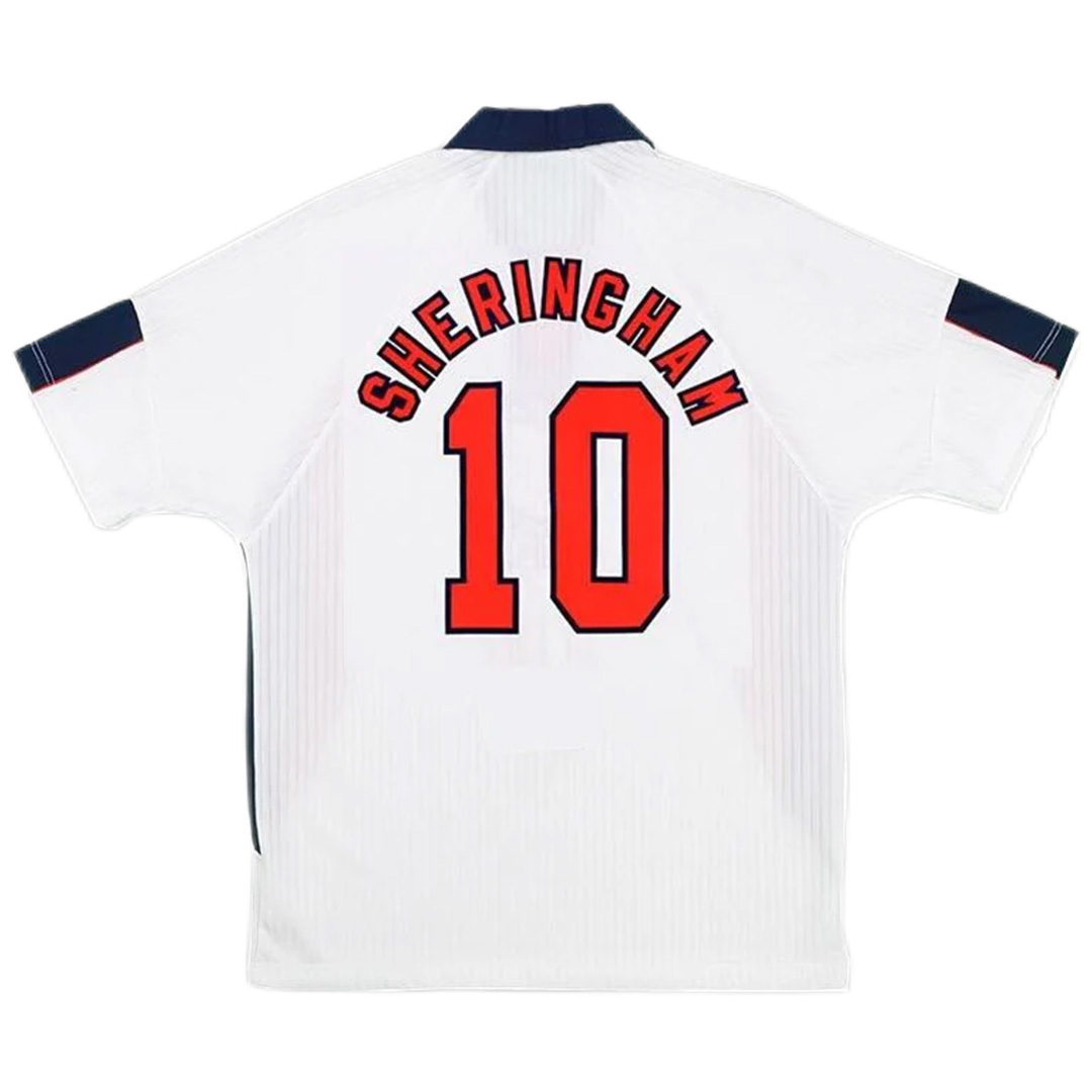 Retro England Shirt Home Replica World Cup 1998 SHERINGHAM #10