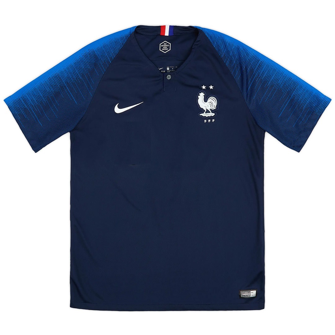 Retro France Shirt Home World Cup Champion 2 Stars 2018