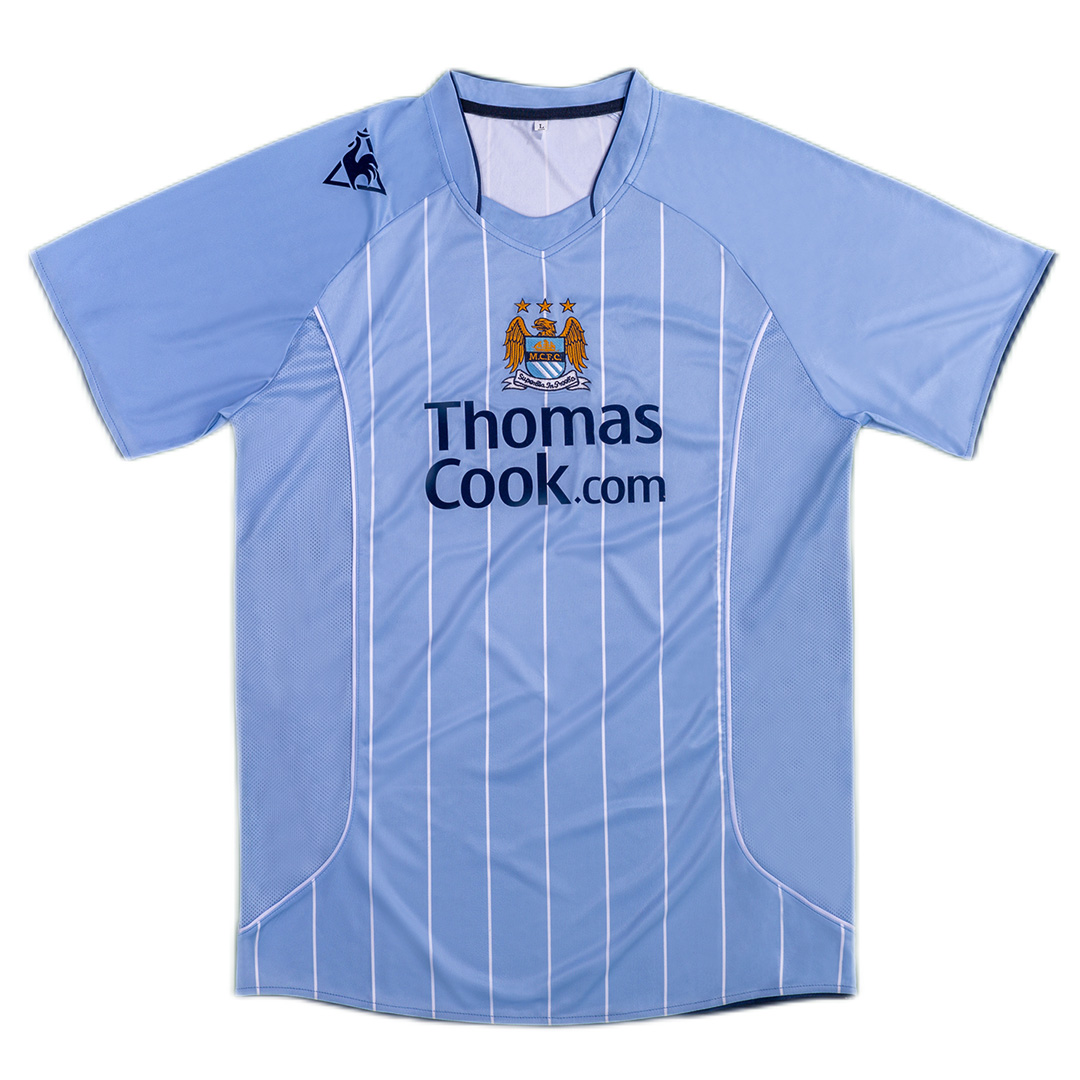 Retro Manchester City 2007/08 Home Soccer Jersey Men's