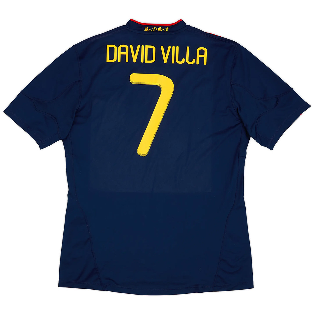 Retro Spain Shirt Away World Cup Final 2010 DAVID VILLA #7