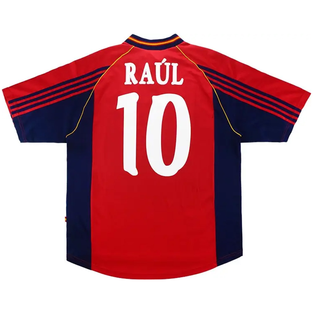 Retro Spain Shirt Home World Cup 1998 RAÚL #10