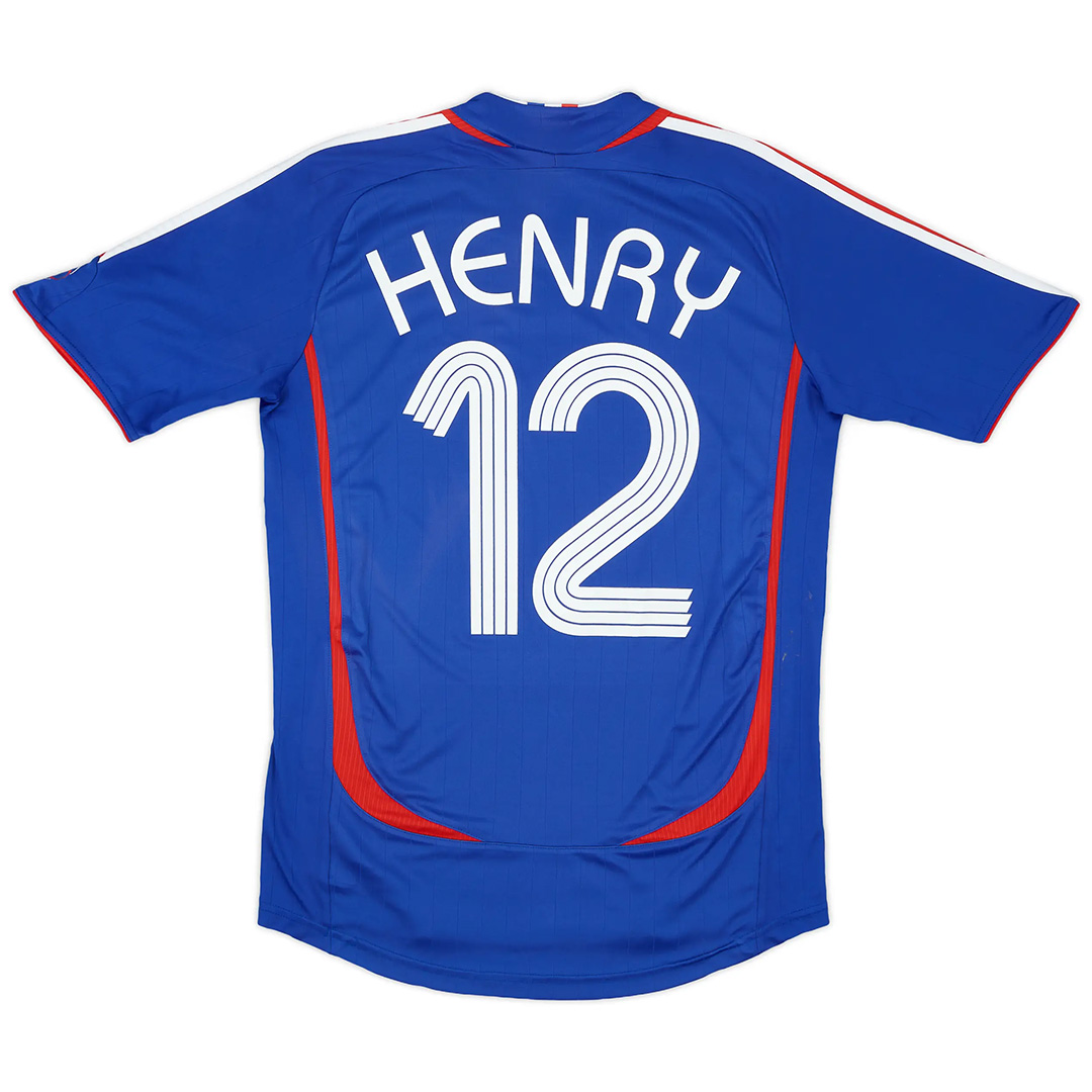 Retro France Shirt Home World Cup 2006 HENRY #12