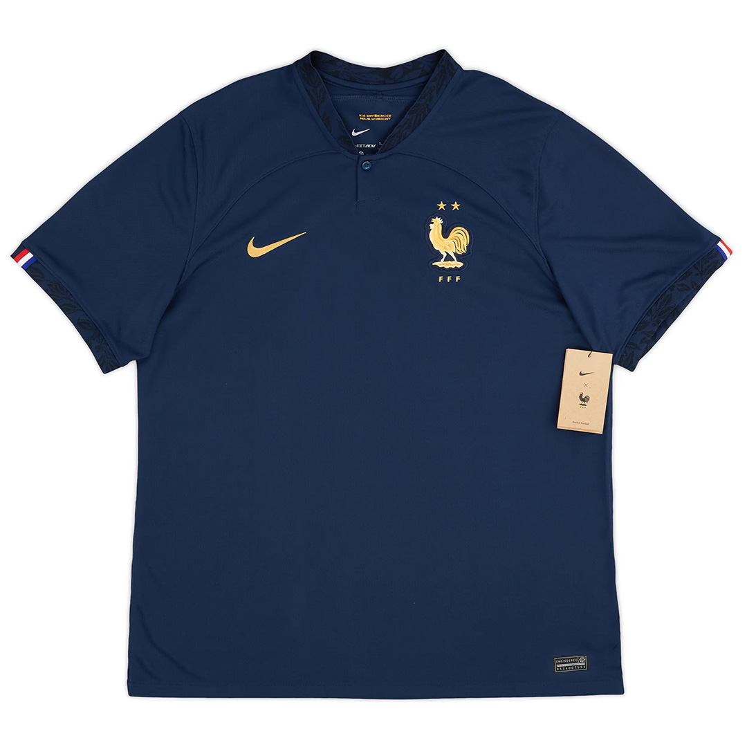 Retro France Shirt Home World Cup 2022