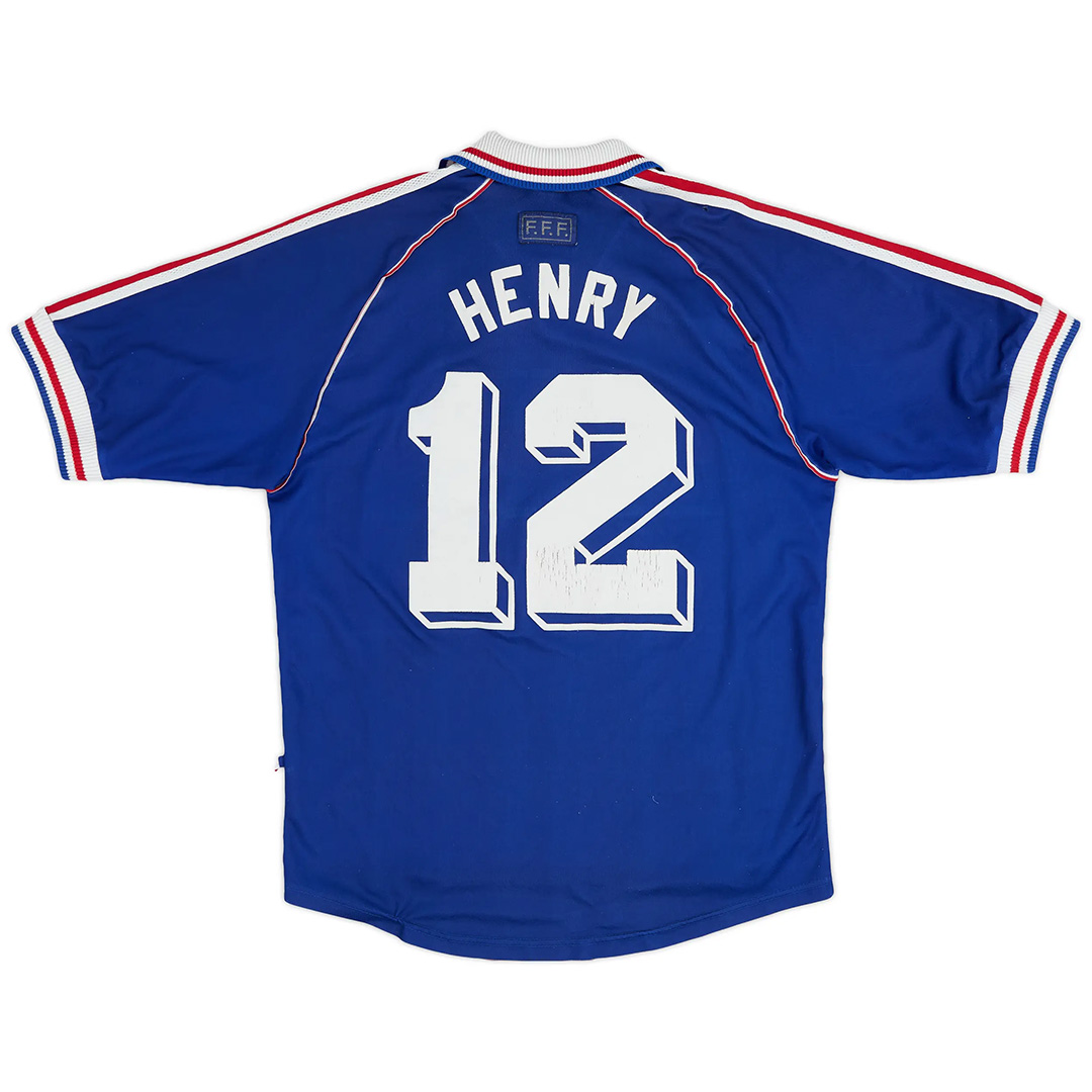 Retro France Shirt Home World Cup 1998 HENRY #12