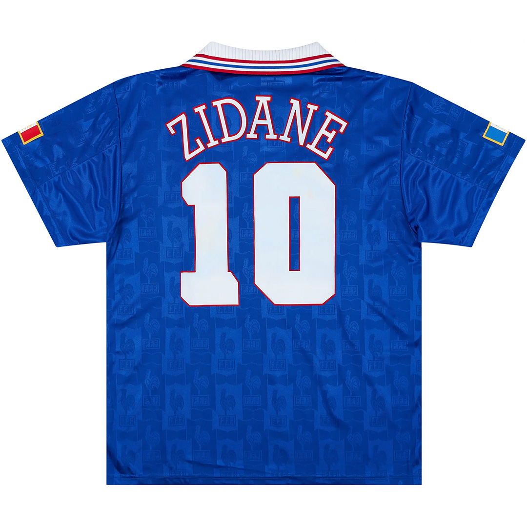 Retro France Shirt Home Euro Cup 1996 Zidane #10