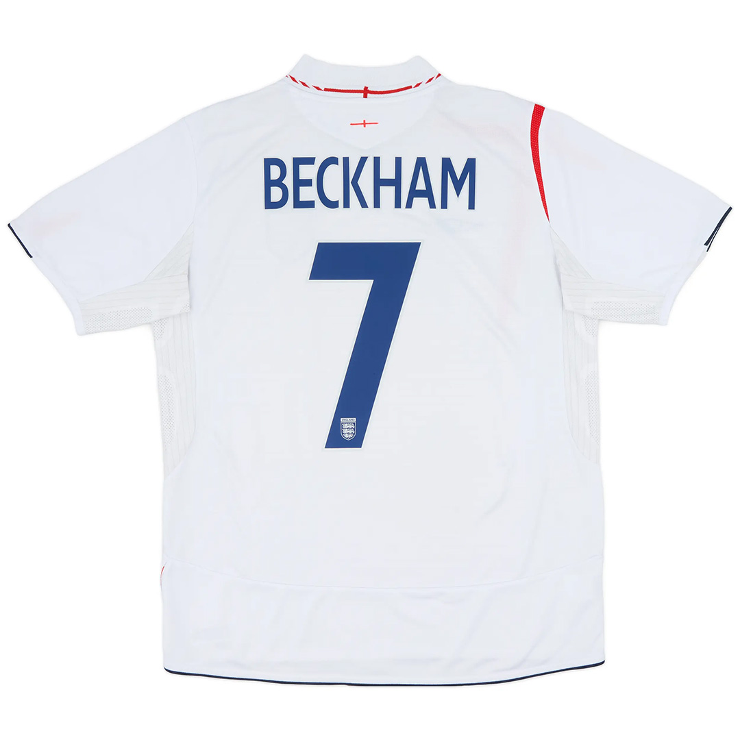 Retro England World Cup 2006 Home Soccer Jersey Men's BECKHAM #7