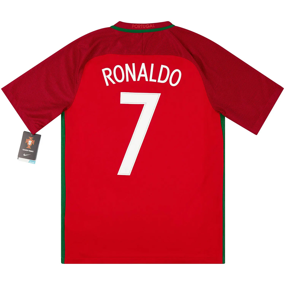 Retro Portugal Shirt Home Euro Cup 2016 Ronaldo #7