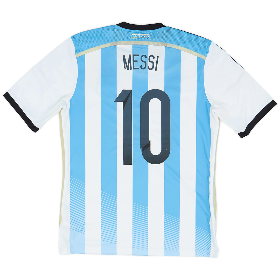 Retro Argentina 2014/15 Home Soccer Jersey Men's Messi #10