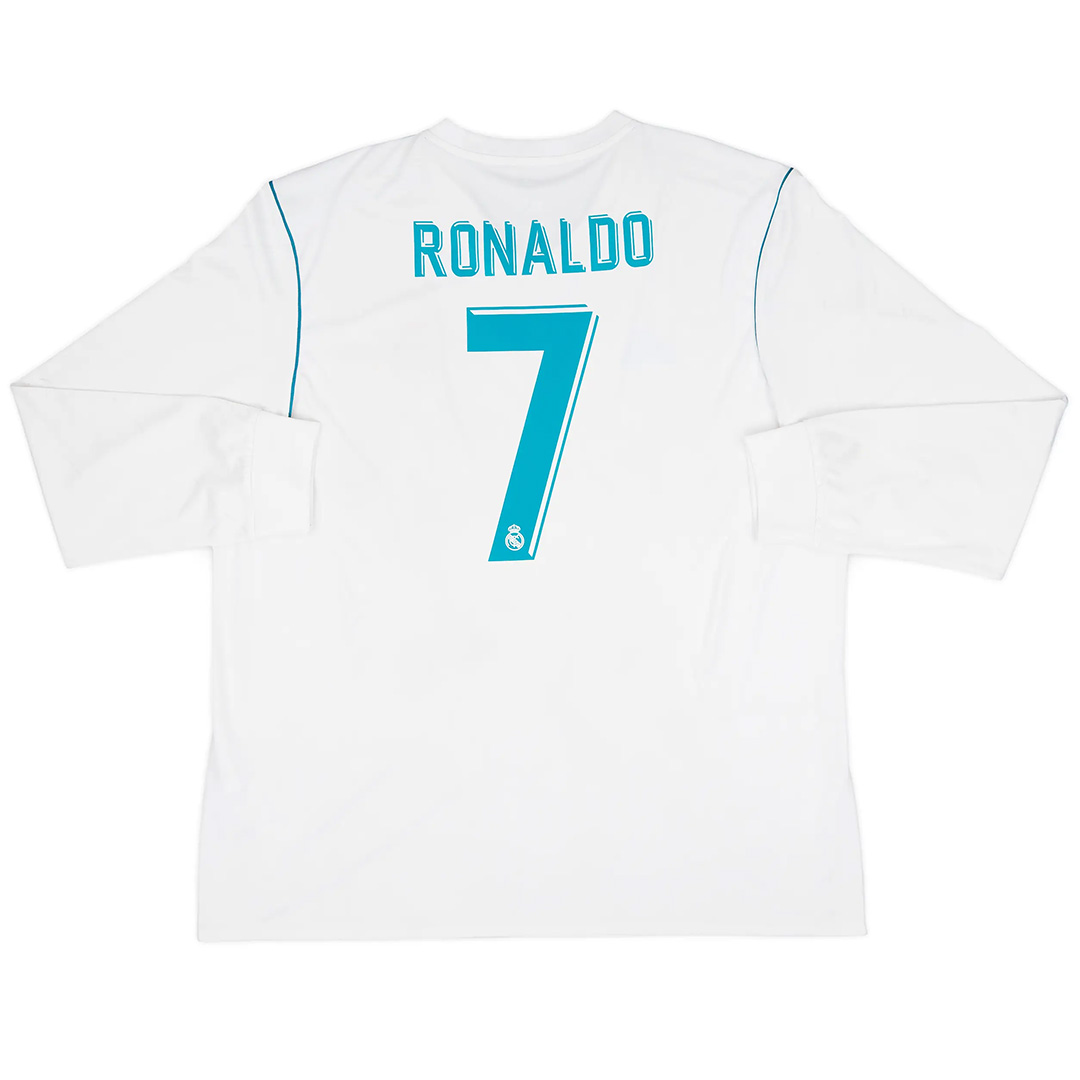 Retro Real Madrid Home Long Sleeve Shirt 2017/18 RONALDO #7