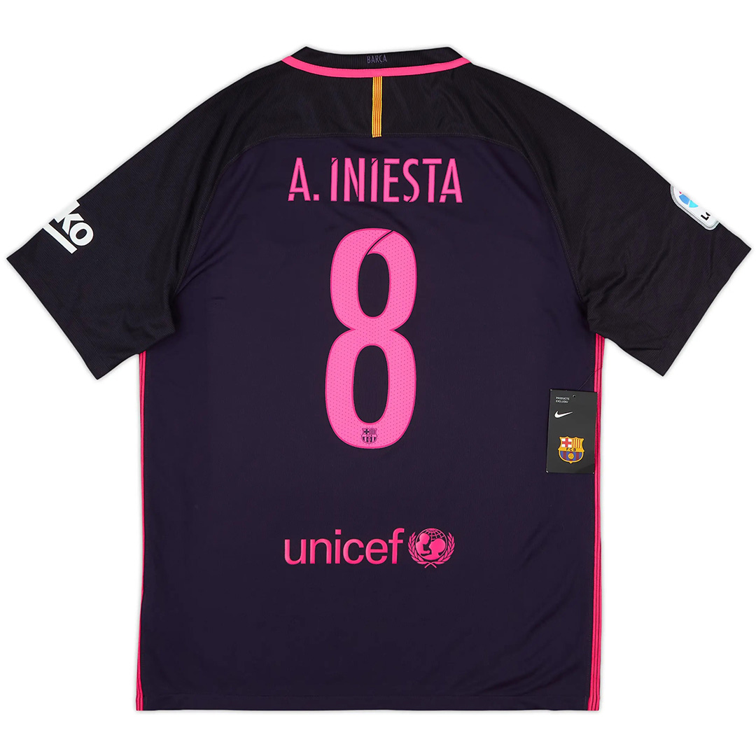 Retro Barcelona Away Shirt 2016/17 A.Iniesta #8